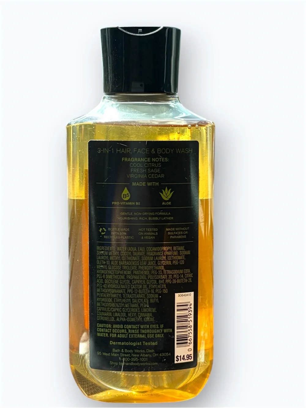 Bath & Body Works Woodlands 3-in-1 Hair Face Body Wash